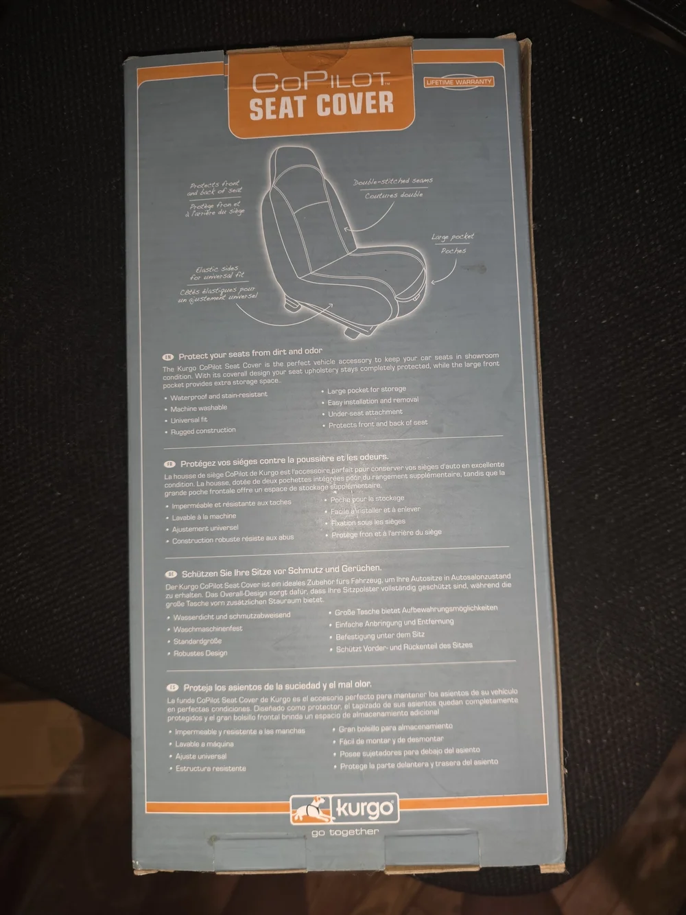 Kurgo CoPilot Dog Seat Cover - Black